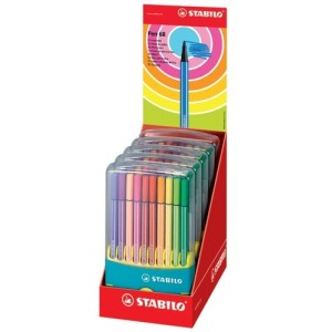 Estuche de 20 rotuladores fibra Stabilo Pen 68 color parade turquesa