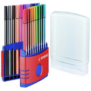 Estuche de 20 rotuladores fibra Stabilo Pen 68 color parade