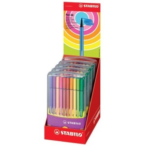 Estuche de 20 rotuladores fibra Stabilo Pen 68 color parade lila