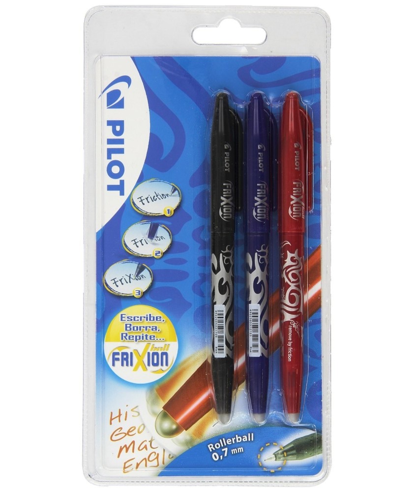 3 Bolígrafos borrables Pilot Frixion Balll azul...