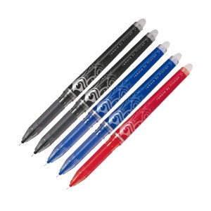 5  Bolígrafos borrables Frixion Point 0 5 mm (2 negros 2 azules y 1 rojo)