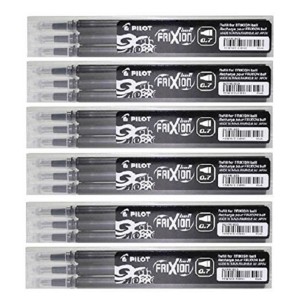 6 Recambios Pilot Frixion Ball/Clicker negro  18 repuetos