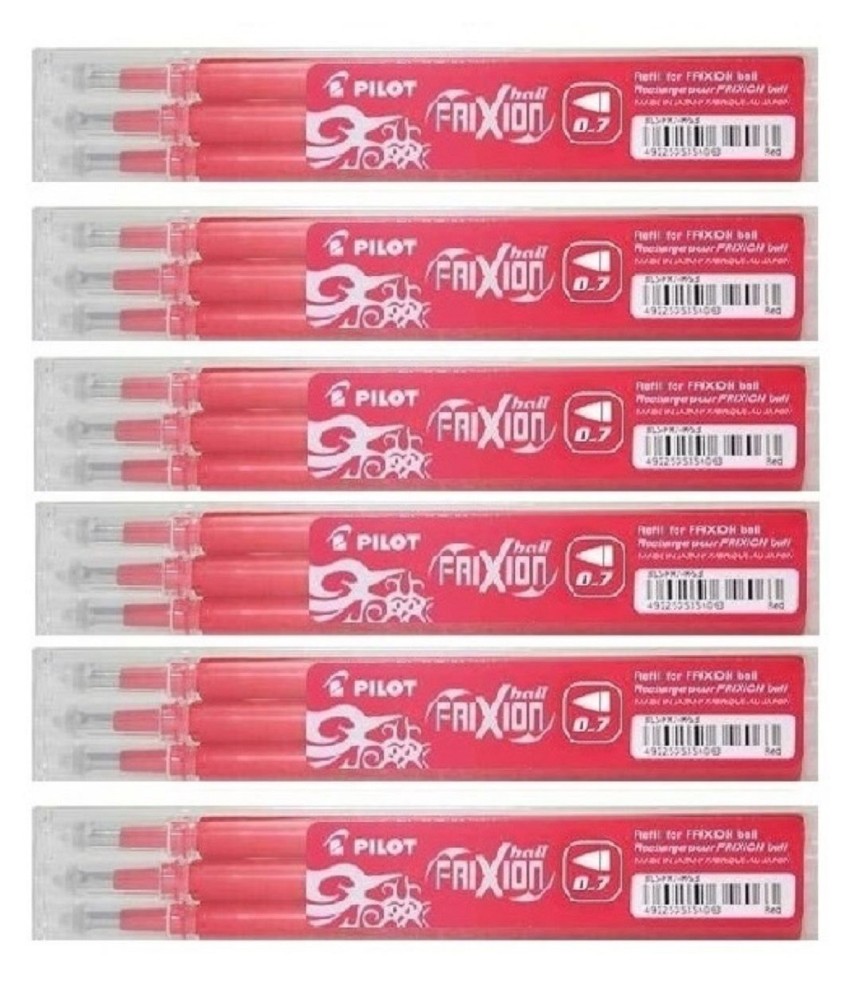 6 Recambios Pilot Frixion Ball/Clicker rojo  18...