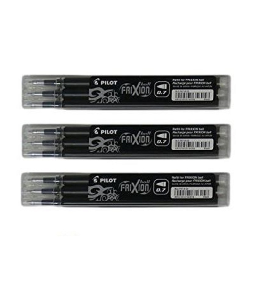 3 Recambios Pilot Frixion Ball/Clicker negro  9...