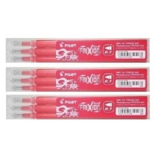3 Recambios Pilot Frixion Ball/Clicker rojo  9 repuestos