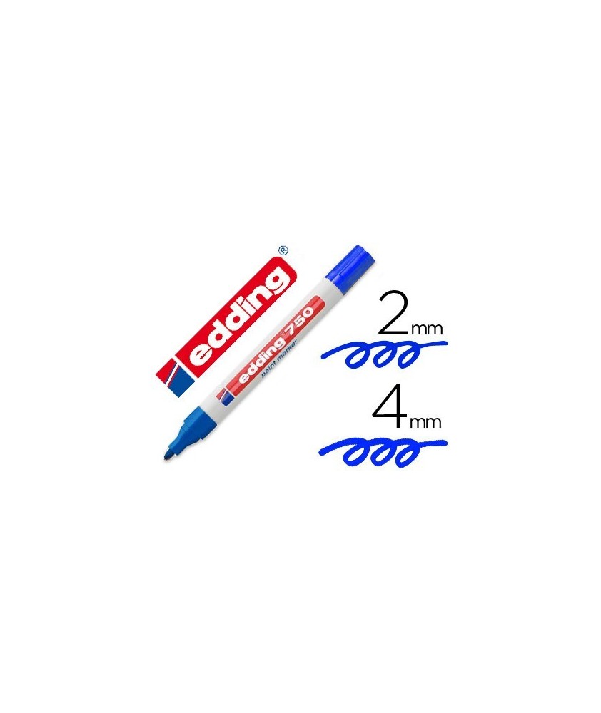 Rotulador Edding punta fibra 750 azul