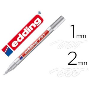 Rotulador Edding punta fibra 751 blanco