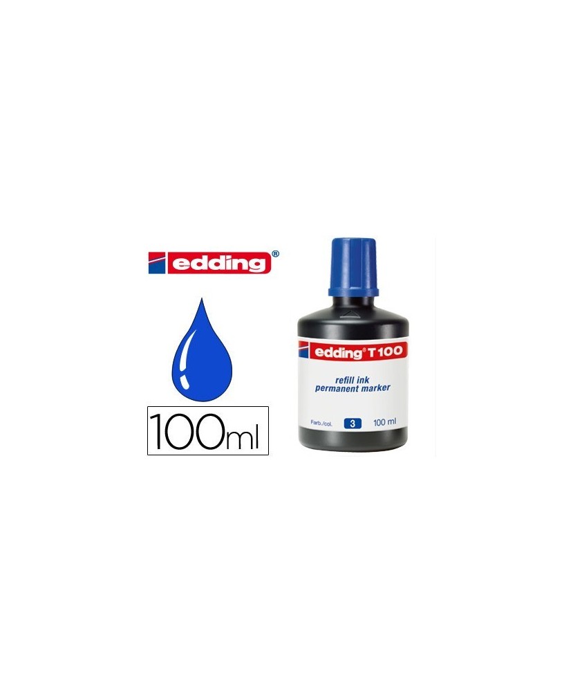 Tinta rotulador Edding T-100 azul -frasco de 100 ml