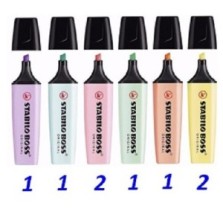 8 Stabilo Boss Pastel (2 amarillo