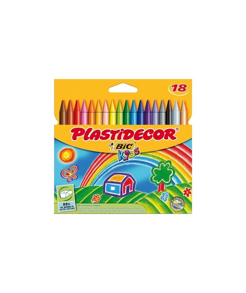 Ceras Plastidecor estuche de 18 unidades