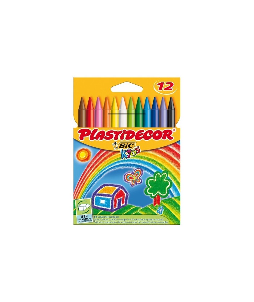 Ceras Plastidecor estuche de 12 unidades