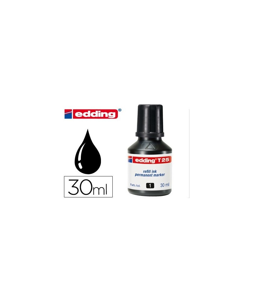 Tinta rotulador Edding T-25 negro -frasco de 30 ml