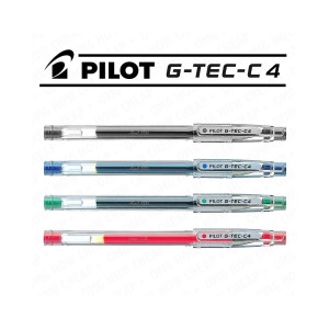 G-Tec-C-4 - Bolígrafo de Gel - 4 unidades - Negro