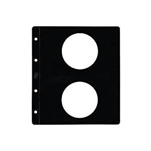 Funda Pardo Tipo Claraboya para monedas 2 Alojamientos  diámetro 75 mm.-Ref.77000