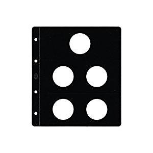 Funda Pardo Tipo Claraboya para monedas 5 Alojamientos  diámetro 42 mm-Ref.78500