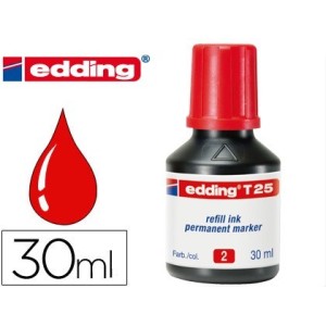Tinta rotulador Edding T-25 rojo -frasco de 30 ml