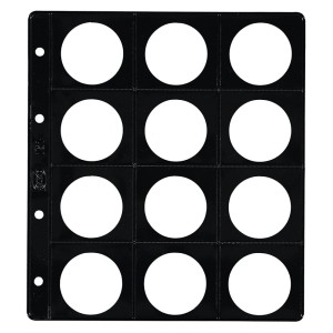 6 Fundas Pardo Alma Opaca Negra para monedas-Ref.75100