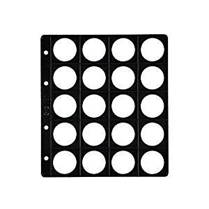 6 Fundas Pardo Alma Opaca Negra para monedas-Ref.75200