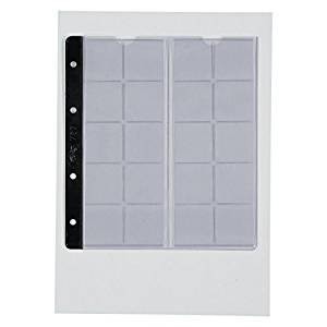 10 Fundas Pardo Transparentes para Monedas 20 Alojamientos diámetro 37 mm-Ref. 76200