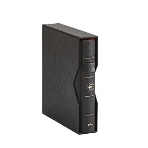 Álbum Pardo de monedas Euro 4 anillas con cajetín negro