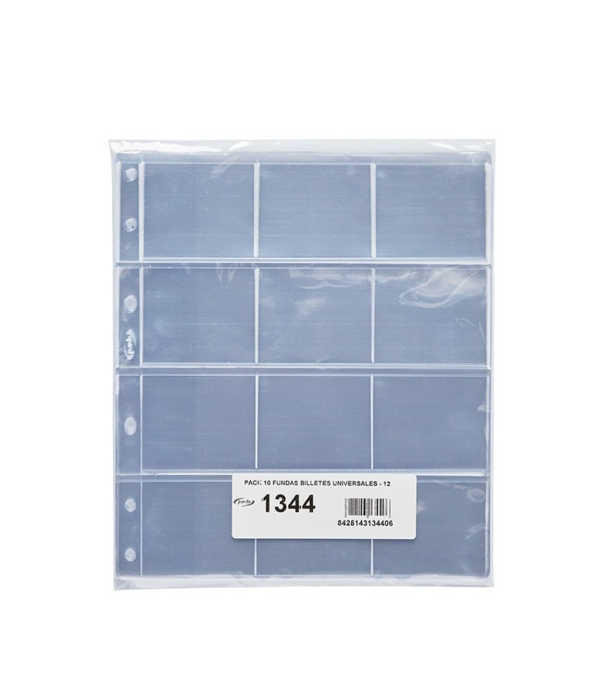 10 Fundas Pardo Transparentes para Billetes 12...
