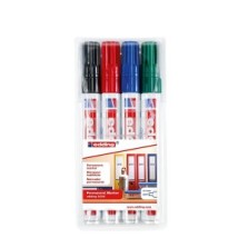 Edding 3000-4 Marcadores Permanentes uno de cada color (Azul