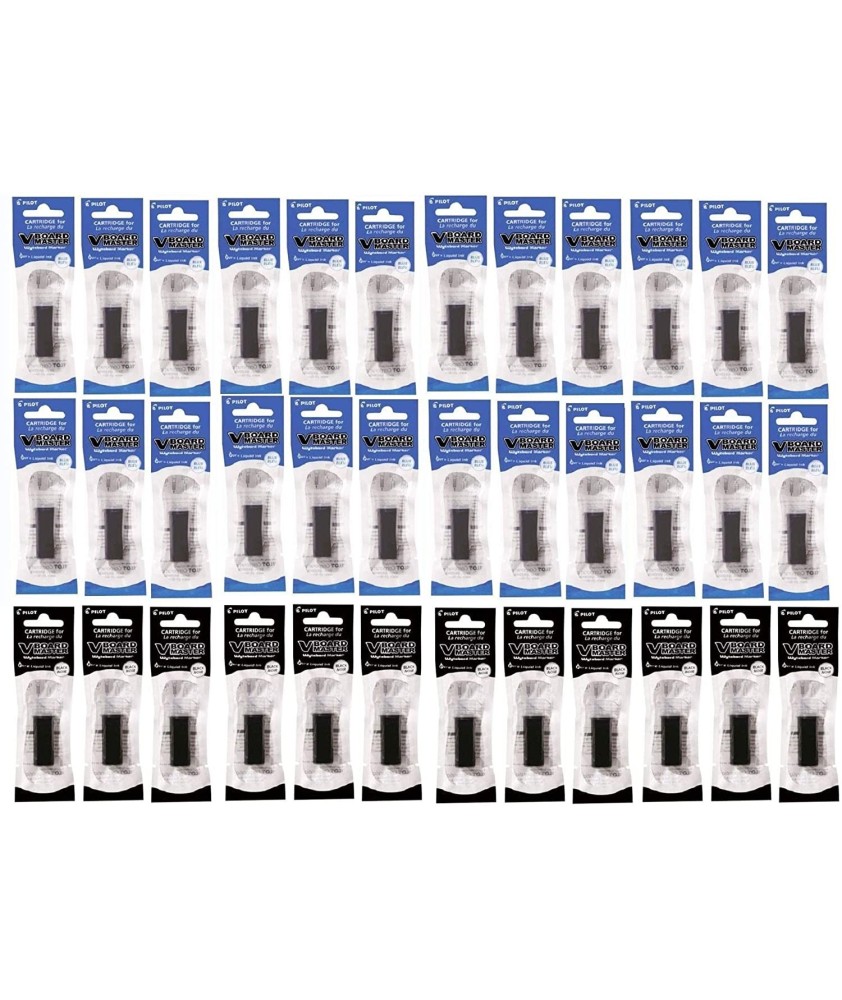 24 Recambios Pilot V Board Master Azul + 12 Recambios Negro