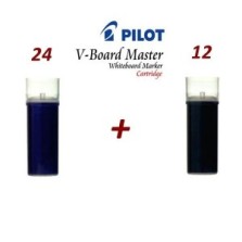24 Recambios Pilot V Board Master Azul + 12 Recambios Negro 2