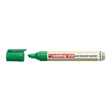 Marcador permanente Edding 22 ecoline biselado verde
