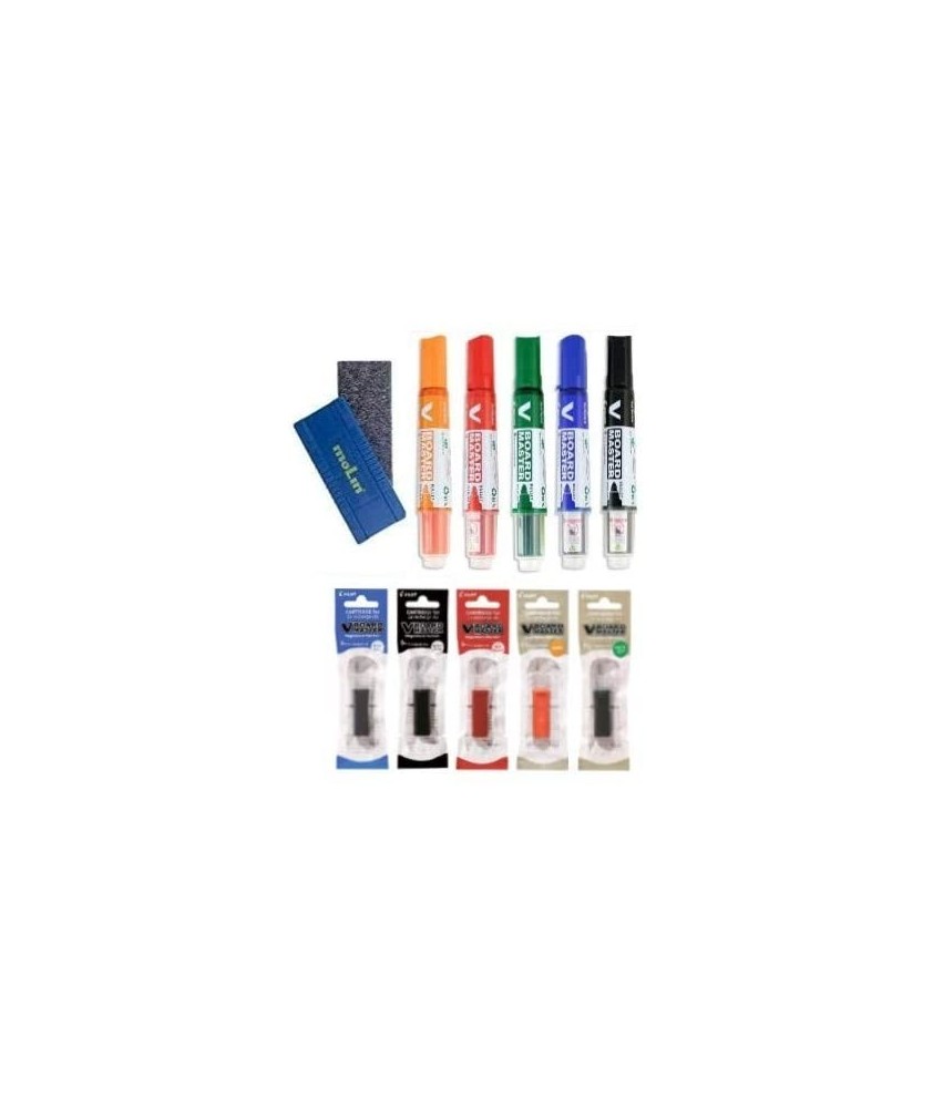 Pilot-5 Rotuladores para pizarras V Board Master + 5 recambios