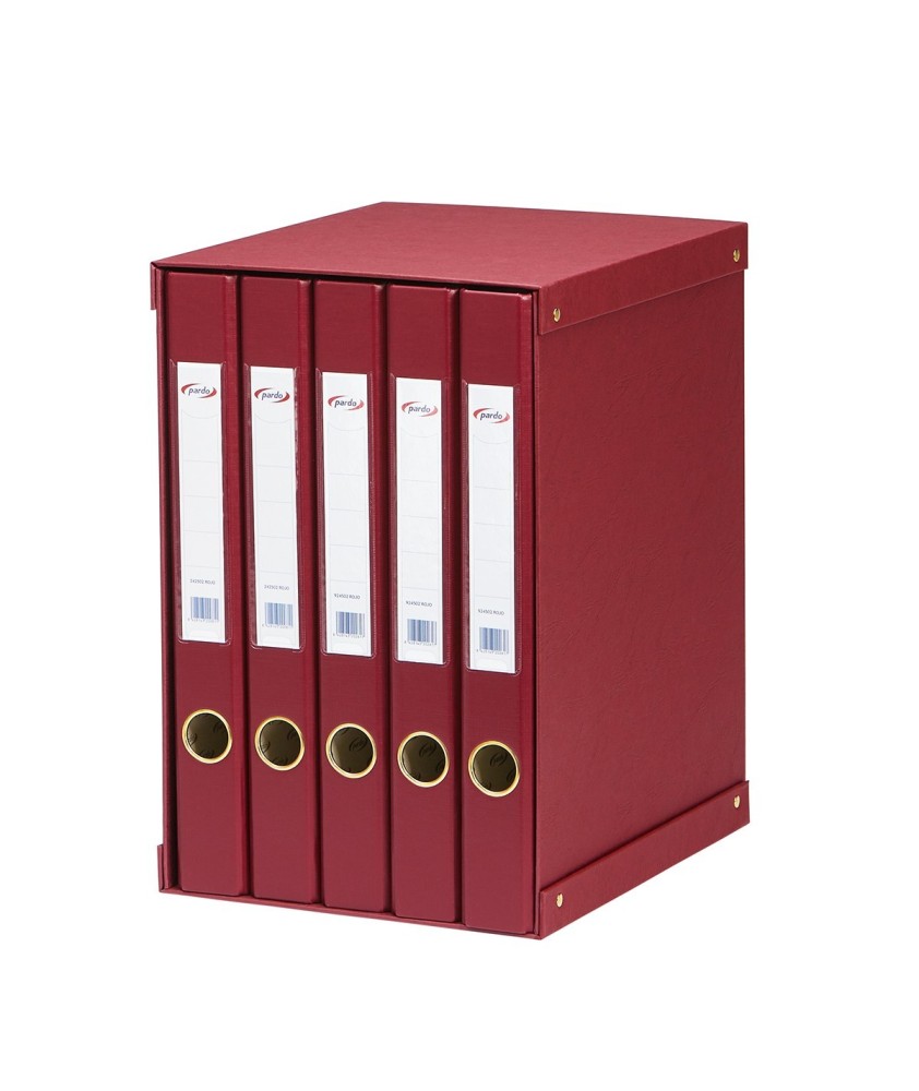 Módulo archivadores Pardo 5 Unidades Forrado PVC Folio Violeta