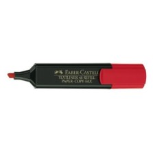 Marcador fluorescente Faber Castell textliner 48 rojo