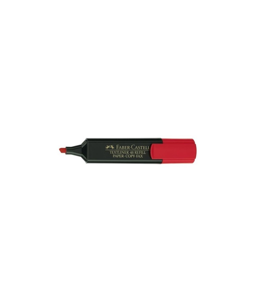Marcador fluorescente Faber Castell textliner 48 rojo