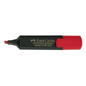 Marcador fluorescente Faber Castell textliner 48 rojo