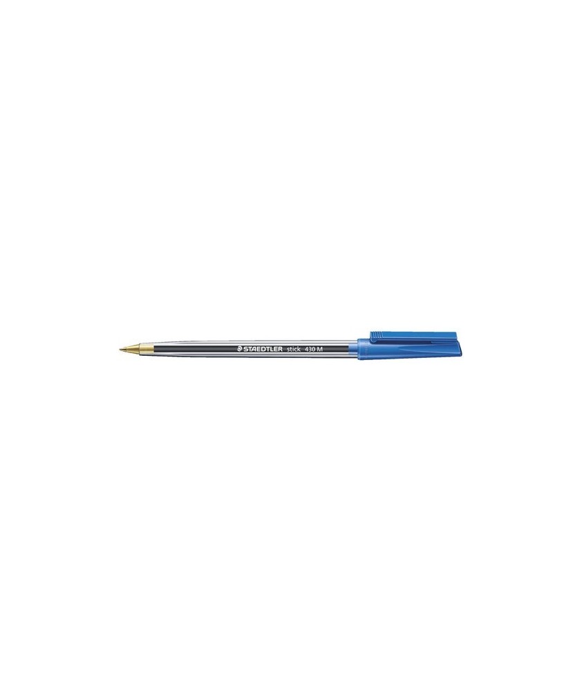 10 Bolígrafos Staedtler Stick 430 medio azul