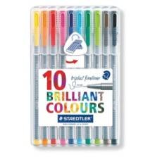 Bolsa de 10 rotuladores fibra Staedtler Fineliner 334