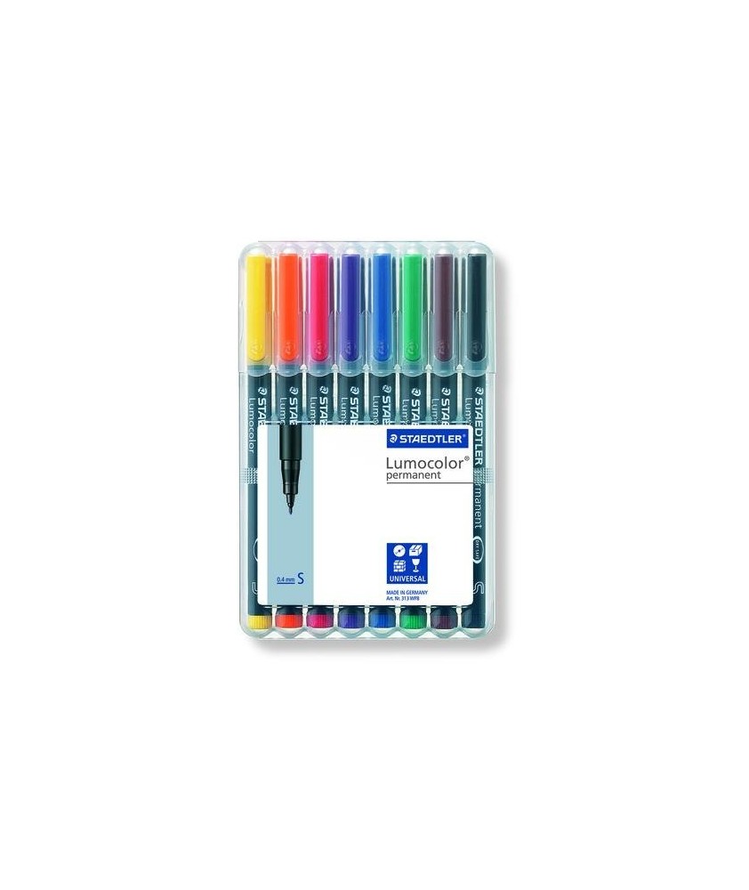 Bolsa de 8 rotuladores Staedtler Lumocolor 313S...