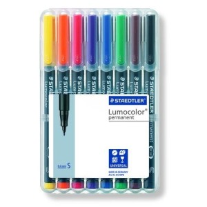 Bolsa de 8 rotuladores Staedtler Lumocolor 313S surtidos