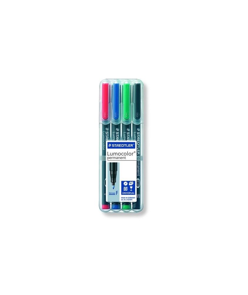 Bolsa 4 rotuladores Staedtler Lumocolor 318