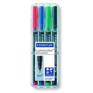 Bolsa 4 rotuladores Staedtler Lumocolor 318