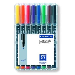 Bolsa 8 rotuladores Staedtler Lumocolor 318