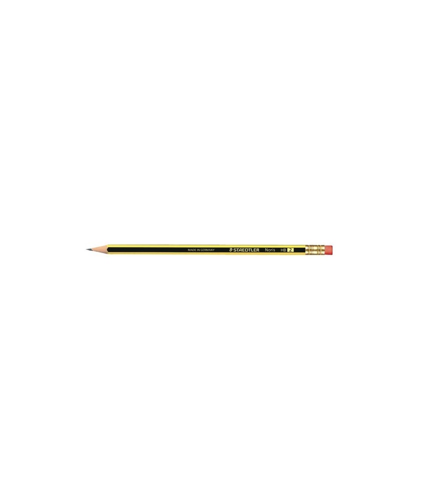 3 Lápices Staedtler Noris 122 con goma nº2