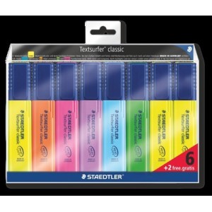 Bolsa de 8 marcadores fluorescentes Staedtler Textsurfer 364 surtidos