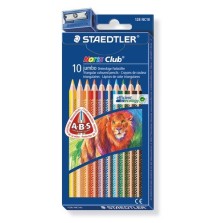10 Lápices de colores Staedtler 128 Noris Club Triplus Jumbo