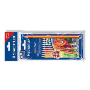 10 Lápices de colores Staedtler 128 Noris Club Triplus Jumbo