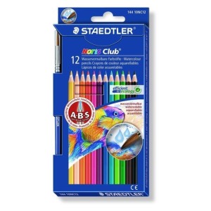 12 Lápices acuareables Staedtler 144 10 Noris Club Aquarell