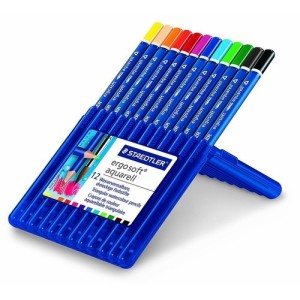 12 Lápices acuareables Staedtler 156 Ergosoft Aquarell