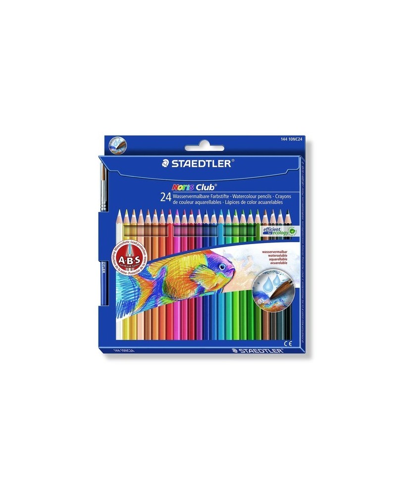 24 Lápices acuarelables Staedtler 144 10 Noris...
