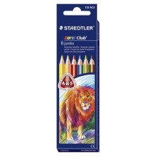 6 Lápices de colores Staedtler 128 Noris Club Triplus Jumbo