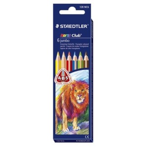 6 Lápices de colores Staedtler 128 Noris Club Triplus Jumbo